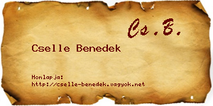Cselle Benedek névjegykártya